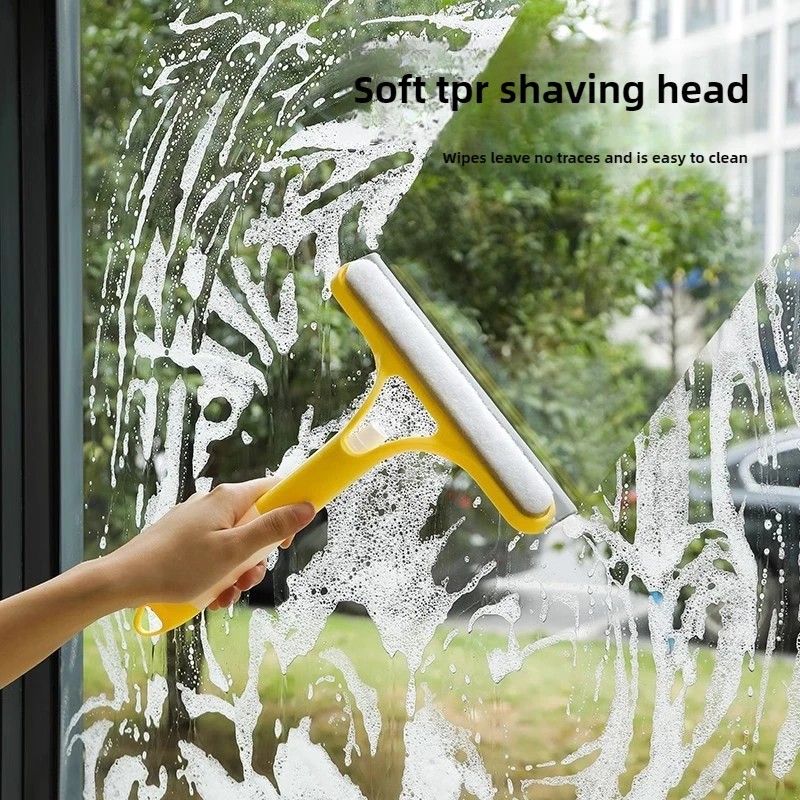 3-in-1 Silicone Shower Squeegee Wiper Hand-held Spray Window Mirror Glass Cleaning Tool